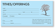 Church Offering Envelope Blue