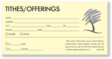 Church Offering Envelope Yellow