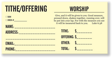 Church Envelopes Yellow