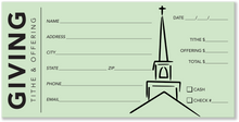 Green Offering Envelopes for Church