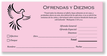 Spanish Church Tithing Envelopes Pink