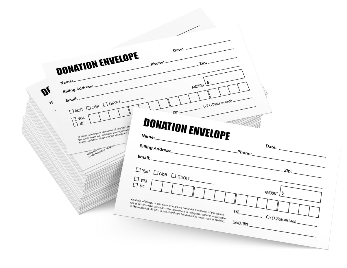 Tithing Envelopes for Donations