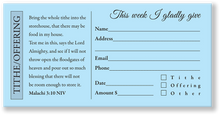Church Offering Envelope Blue