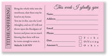 Church Offering Envelope Pink