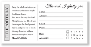 Church Offering Envelope White