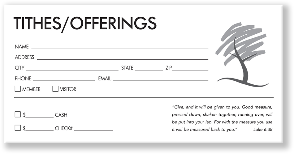 Church Offering Envelope White