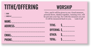Church Envelopes Pink
