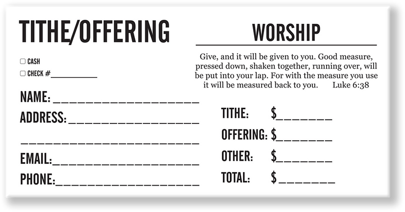 Paying Offering Church Offering
