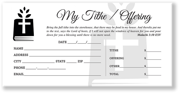Church Envelopes White