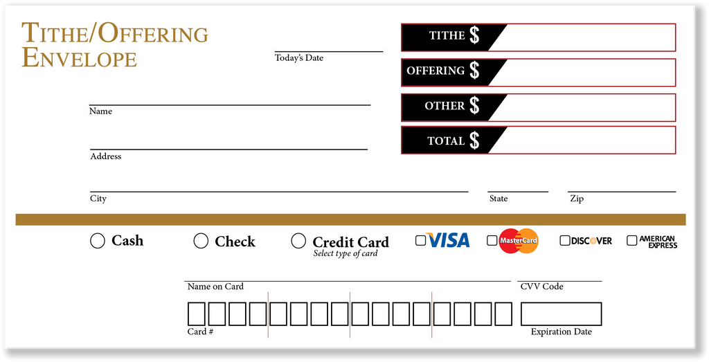 Offering Envelopes for Churches | Fast Shipping | Great Quality