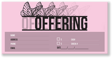 Church Offering Envelopes Pink