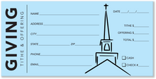 Blue Offering Envelopes for Church