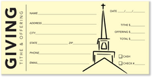 Yellow Offering Envelopes for Church