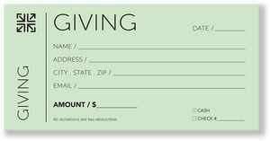Church Giving Envelopes for Tithing