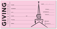 Pink Offering Envelopes for Church