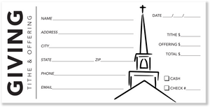 White Offering Envelopes for Church