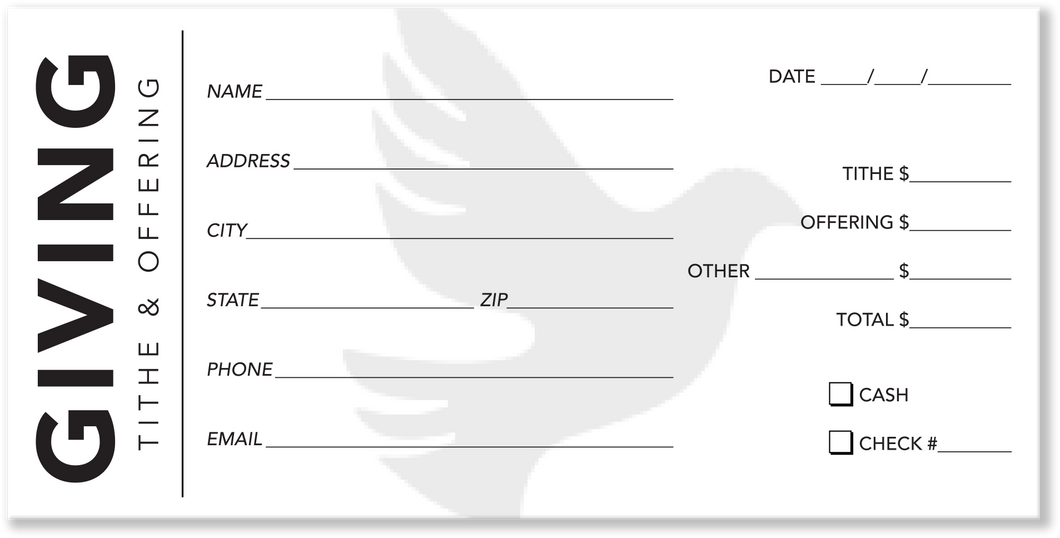 Offering Envelopes for Church