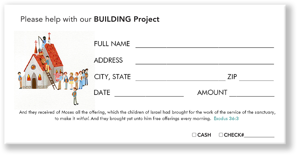 Building Fund Tithe Envelopes
