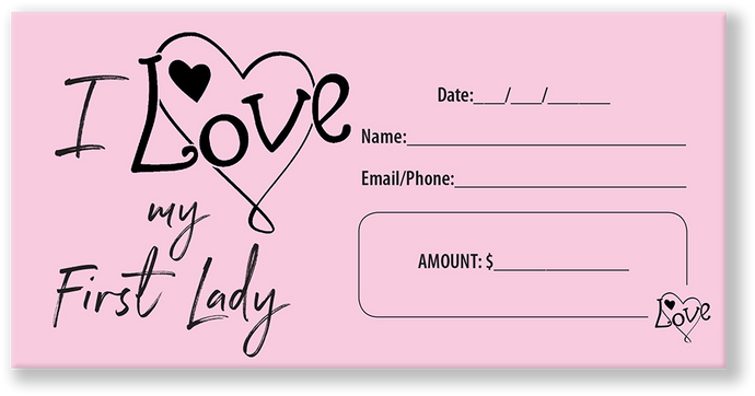 Tithe Envelope Love My First Lady Church