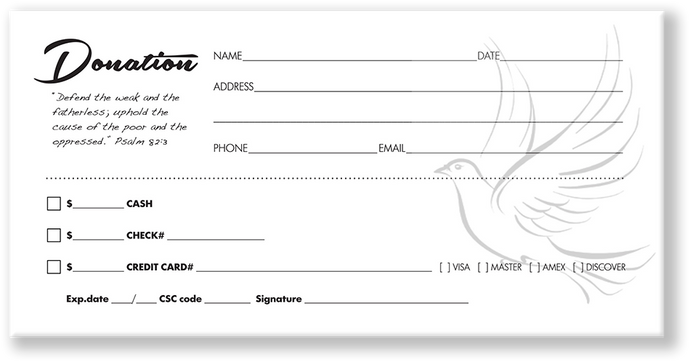 Church Donation Offering Envelopes