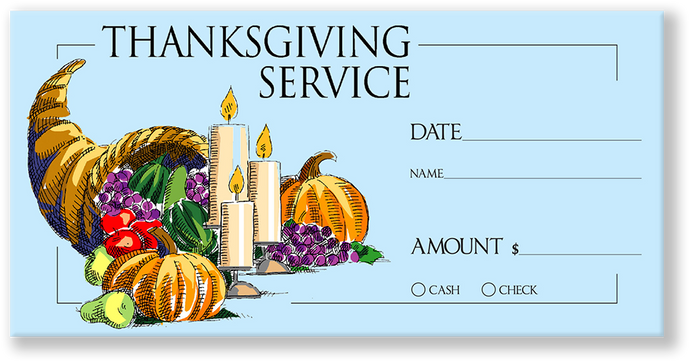 Church Tithing Envelopes for Thanksgiving