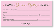 Church Tithing Envelopes Pink