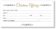 Christmas Offering Envelope White