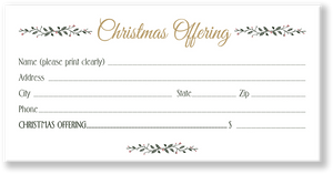 Christmas Offering Envelope White