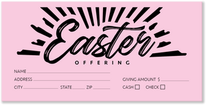 Pink Easter Offering Envelopes for Church