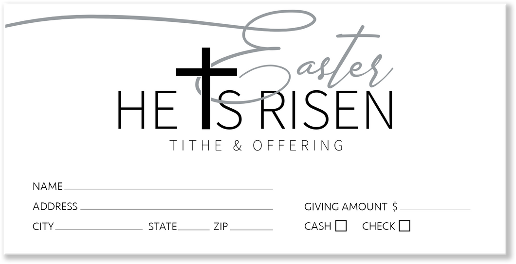 White Easter Offering Envelopes for Church