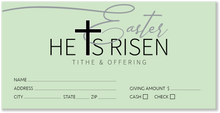 Green Easter Offering Envelopes for Church
