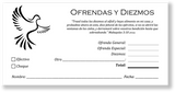 Spanish Church Tithing Envelopes