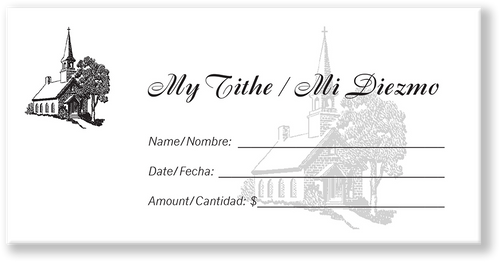 Spanish Church Tithing Envelopes Yellow