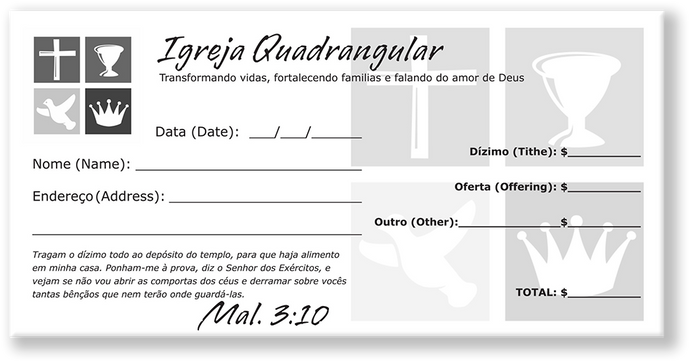 Portuguese Offering Envelopes